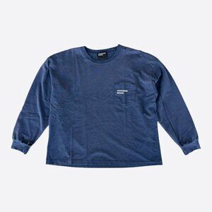 Enfants Riches Deprimes Faded Navy & White Classic Logo Longsleeve T-Shirt